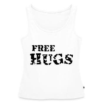 free hugs - Frauen Premium Organic Tank Top - Weiß - Vorne - AI Model Female 172 light (172cm)