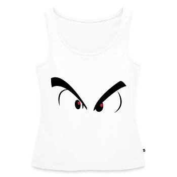 mal aux yeux - Débardeur bio Premium Femme - blanc - Devant - AI Model Female 172 light (172cm)