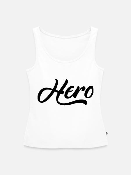 hero - Frauen Premium Organic Tank Top - Weiß