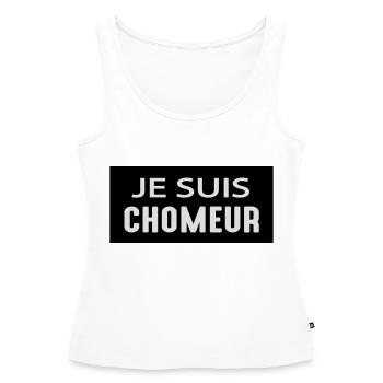 Je suis chômeur - Débardeur bio Premium Femme - blanc - Devant - AI Model Female 172 light (172cm)