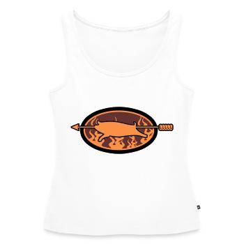 Grilling me softly! - Frauen Premium Organic Tank Top - Weiß - Vorne - AI Model Female 172 light (172cm)