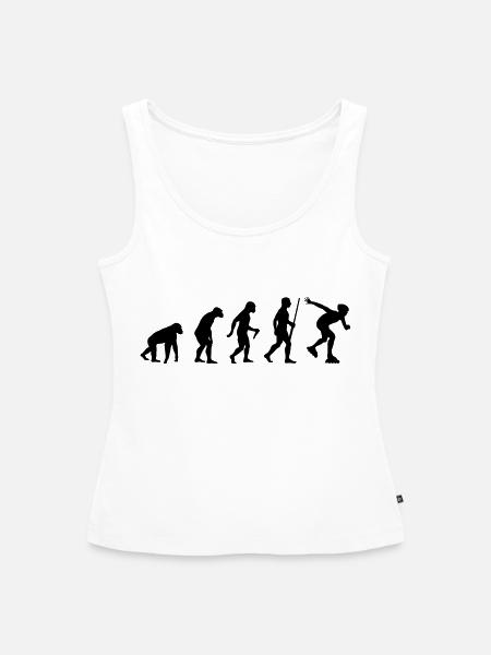 Inline Skater Evolution - Frauen Premium Organic Tank Top - Weiß