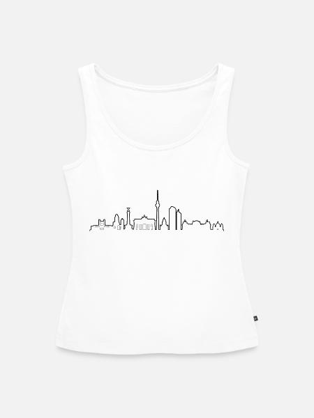 Skyline - Berlin - Frauen Premium Organic Tank Top - Weiß