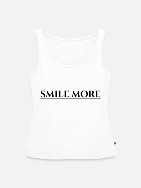 Smile More - Frauen Premium Organic Tank Top - Weiß
