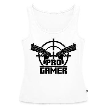 Pro Gamer (Guns) - Frauen Premium Organic Tank Top - Weiß - Vorne - AI Model Female 172 light (172cm)