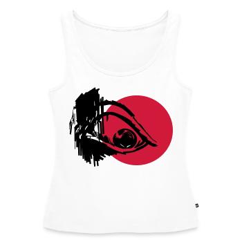Evil Eye - Art Design - Débardeur bio Premium Femme - blanc - Devant - AI Model Female 172 light (172cm)