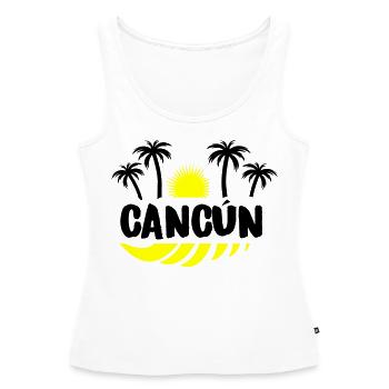 Cancun - Débardeur bio Premium Femme - blanc - Devant - AI Model Female 172 light (172cm)