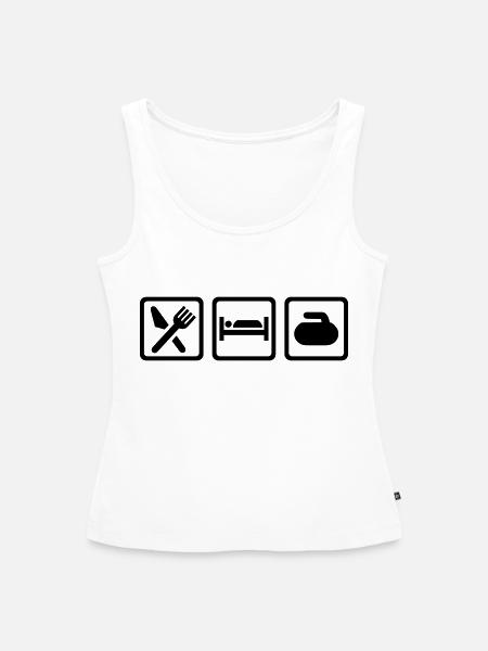 Curling - Frauen Premium Organic Tank Top - Weiß