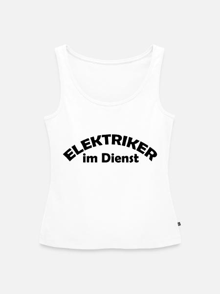 elektriker im dienst - Frauen Premium Organic Tank Top - Weiß