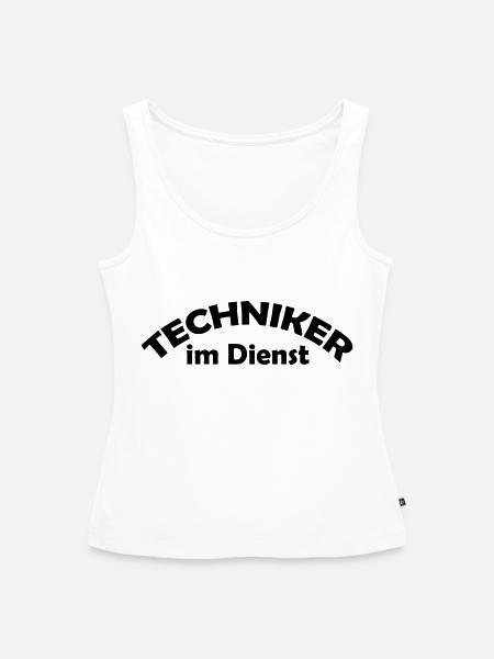 techniker im dienst - Frauen Premium Organic Tank Top - Weiß