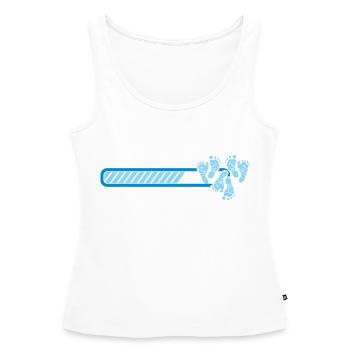Drillinge lädt Schwangerschaft Baby Schwanger - Frauen Premium Organic Tank Top - Weiß - Vorne - AI Model Female 172 light (172cm)