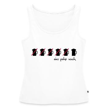 eins geht noch - Frauen Premium Organic Tank Top - Weiß - Vorne - AI Model Female 172 light (172cm)