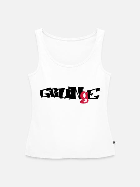 grunge_logo - Frauen Premium Organic Tank Top - Weiß