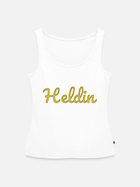 Heldin - Frauen Premium Organic Tank Top - Weiß