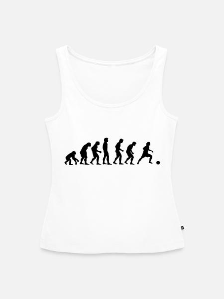 fussball_evolution - Frauen Premium Organic Tank Top - Weiß