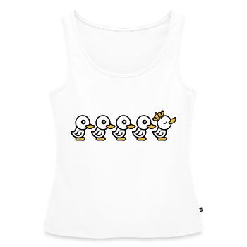 anfuehrer koenig krone koenigin prinzessin prinz a - Frauen Premium Organic Tank Top - Weiß - Vorne - AI Model Female 172 light (172cm)