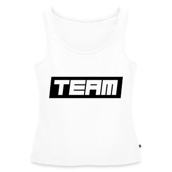 Team - Frauen Premium Organic Tank Top - Weiß - Vorne - AI Model Female 172 light (172cm)
