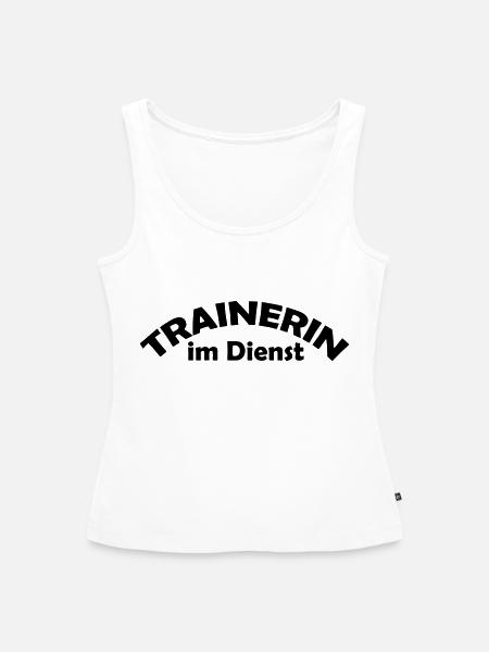 trainerin im dienst - Frauen Premium Organic Tank Top - Weiß