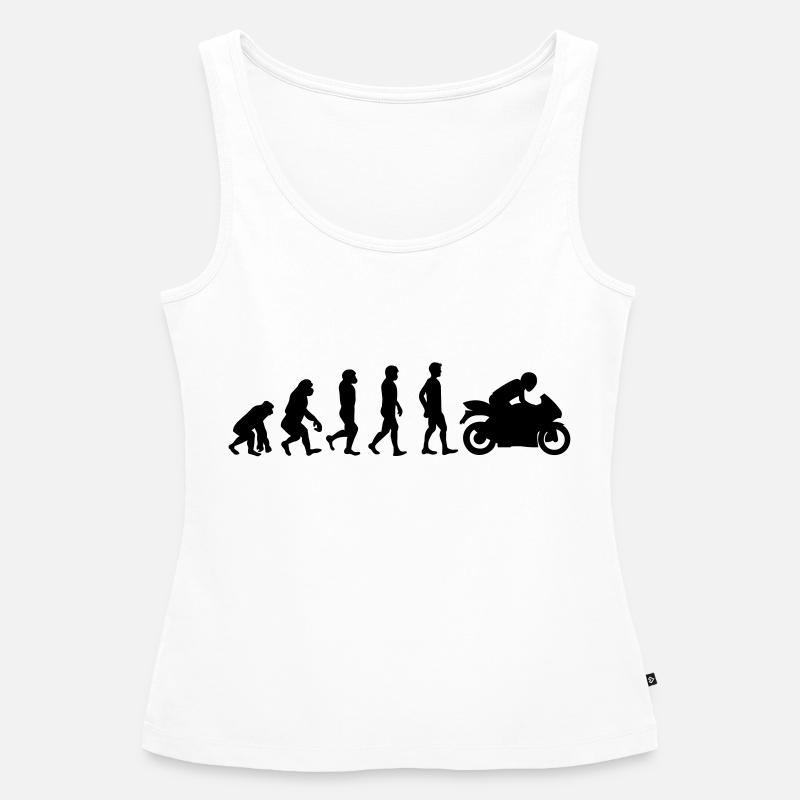 Motorrad 1 - Evolution - Frauen Premium Organic Tank Top - Weiß