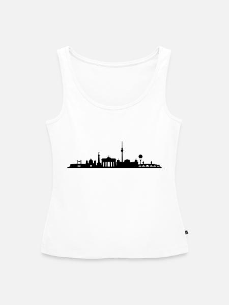 Skyline - Berlin - Frauen Premium Organic Tank Top - Weiß
