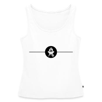 Grill Symbol Grillen Linie - Frauen Premium Organic Tank Top - Weiß - Vorne - AI Model Female 172 light (172cm)