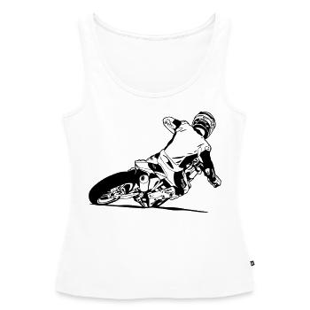 Supermoto - Frauen Premium Organic Tank Top - Weiß - Vorne - AI Model Female 172 light (172cm)