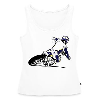 Supermoto - Frauen Premium Organic Tank Top - Weiß - Vorne - AI Model Female 172 light (172cm)