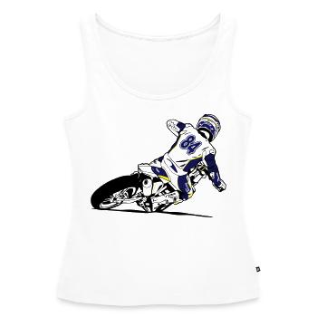 Supermoto - Frauen Premium Organic Tank Top - Weiß - Vorne - AI Model Female 172 light (172cm)