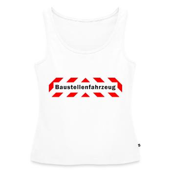 Baustellenfahrzeug Hinweis Warnung - Frauen Premium Organic Tank Top - Weiß - Vorne - AI Model Female 172 light (172cm)