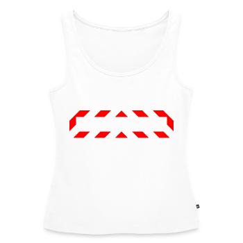 Rahmen Rot Weiß Hinweis Warnung Baustelle - Frauen Premium Organic Tank Top - Weiß - Vorne - AI Model Female 172 light (172cm)