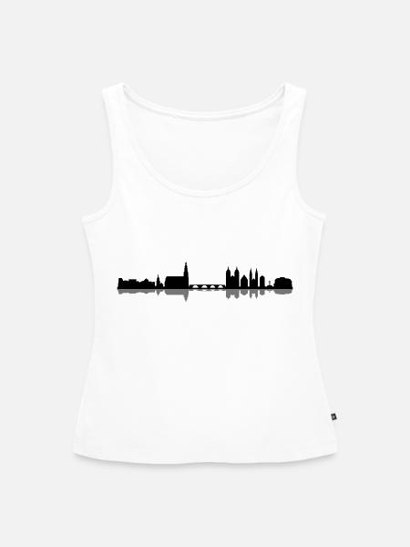 Skyline - Heidelberg - Frauen Premium Organic Tank Top - Weiß
