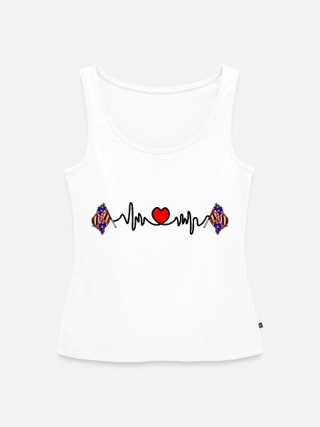 Herzfrequenz-Cardio für Burgund - Frauen Premium Organic Tank Top - Weiß