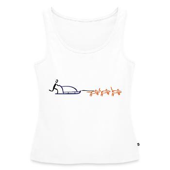 Dog Sled Dog Sports - Débardeur bio Premium Femme - blanc - Devant - AI Model Female 172 light (172cm)