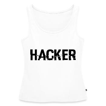 Hacker - Frauen Premium Organic Tank Top - Weiß - Vorne - AI Model Female 172 light (172cm)