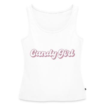 Candy Girl - Frauen Premium Organic Tank Top - Weiß - Vorne - AI Model Female 172 light (172cm)