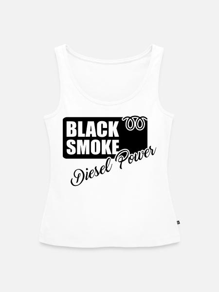 black smoke black - Frauen Premium Organic Tank Top - Weiß
