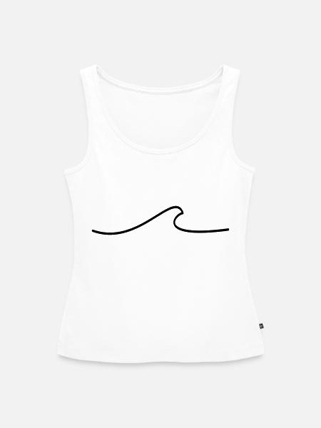 WAVE minimalistic - Frauen Premium Organic Tank Top - Weiß