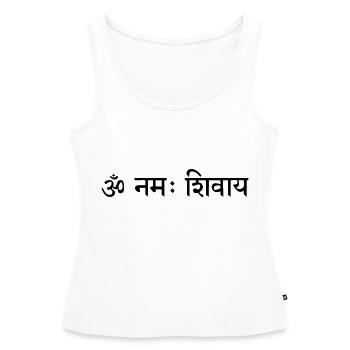 om_namah_shivaya - Débardeur bio Premium Femme - blanc - Devant - AI Model Female 172 light (172cm)