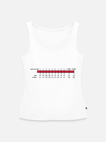 S-Meter - Frauen Premium Organic Tank Top - Weiß