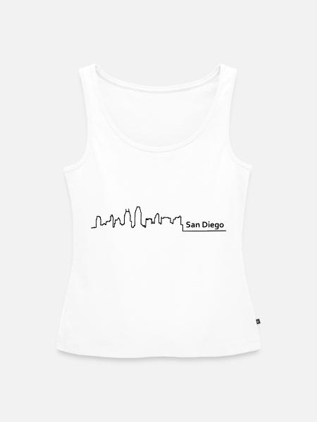 san diego skyline - Frauen Premium Organic Tank Top - Weiß