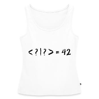 Meilleur Quantum Joke jamais: Bra-Ket = 42 - Débardeur bio Premium Femme - blanc - Devant - AI Model Female 172 light (172cm)