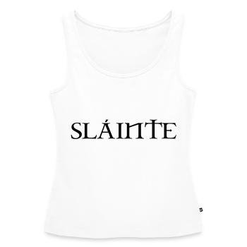 Slainte texte de - Débardeur bio Premium Femme - blanc - Devant - AI Model Female 172 light (172cm)