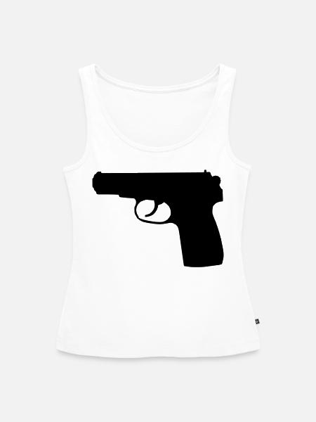 Pistole - Frauen Premium Organic Tank Top - Weiß