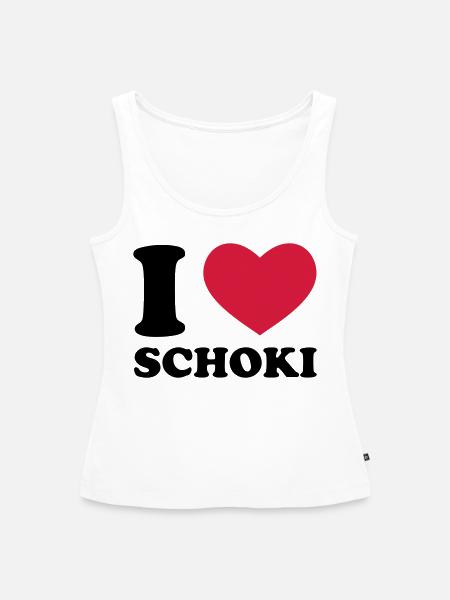 I Love Schoki - Frauen Premium Organic Tank Top - Weiß