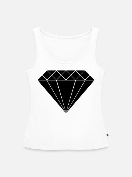 Diamant - Frauen Premium Organic Tank Top - Weiß