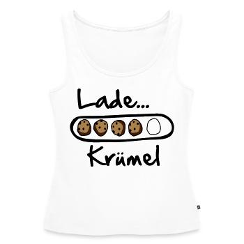 Lade... Krümel - Frauen Premium Organic Tank Top - Weiß - Vorne - AI Model Female 172 light (172cm)