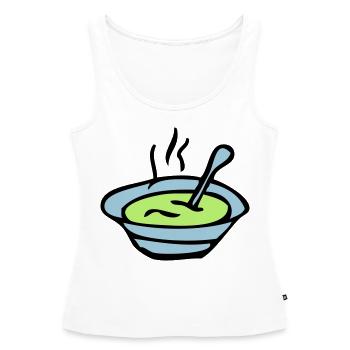 Suppenschüssel Platte - Frauen Premium Organic Tank Top - Weiß - Vorne - AI Model Female 172 light (172cm)