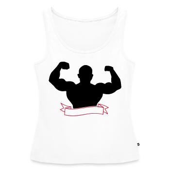 Bodybuilder - Frauen Premium Organic Tank Top - Weiß - Vorne - AI Model Female 172 light (172cm)