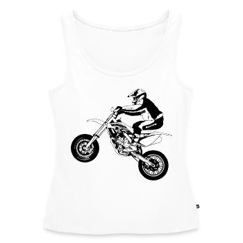 Supermoto - Frauen Premium Organic Tank Top - Weiß - Vorne - AI Model Female 172 light (172cm)
