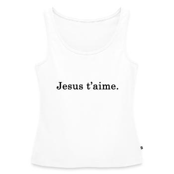 Jesus - Débardeur bio Premium Femme - blanc - Devant - AI Model Female 172 light (172cm)